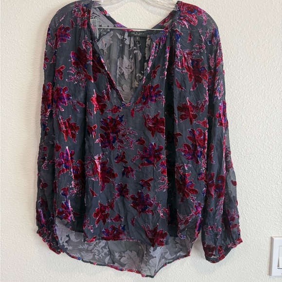 Rag & Bone Yuni Burnout Blouse Size Small - Picture 3 of 6